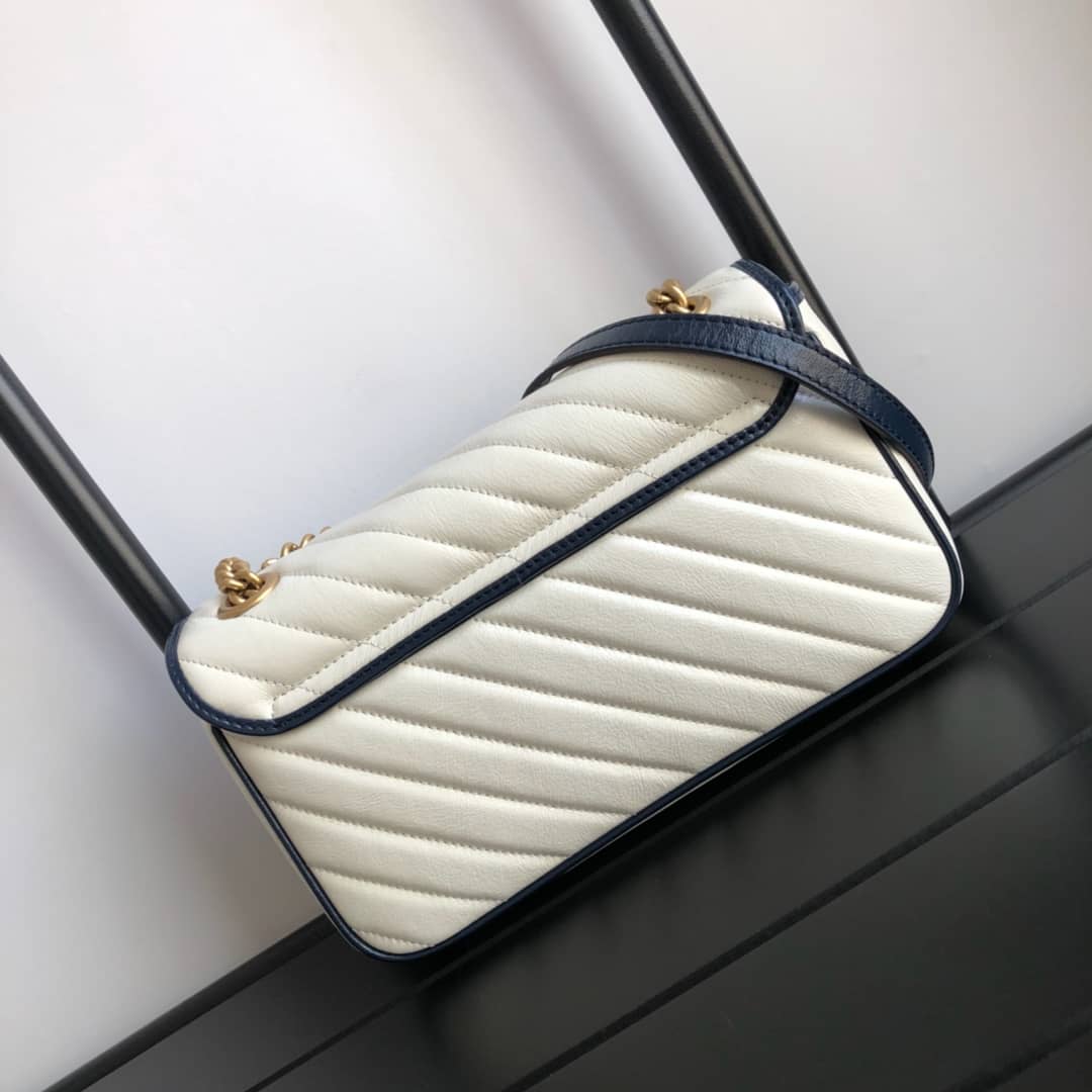 Gucci GG Marmont Matelasse Shoulder Bag Replica White 443497