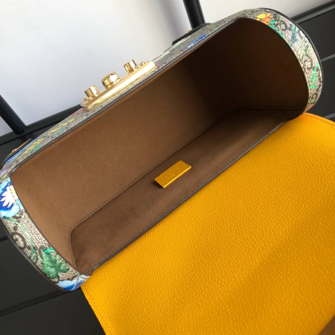 Gucci Padlock GG Small Bamboo Shoulder Bag Replica Yellow 603221