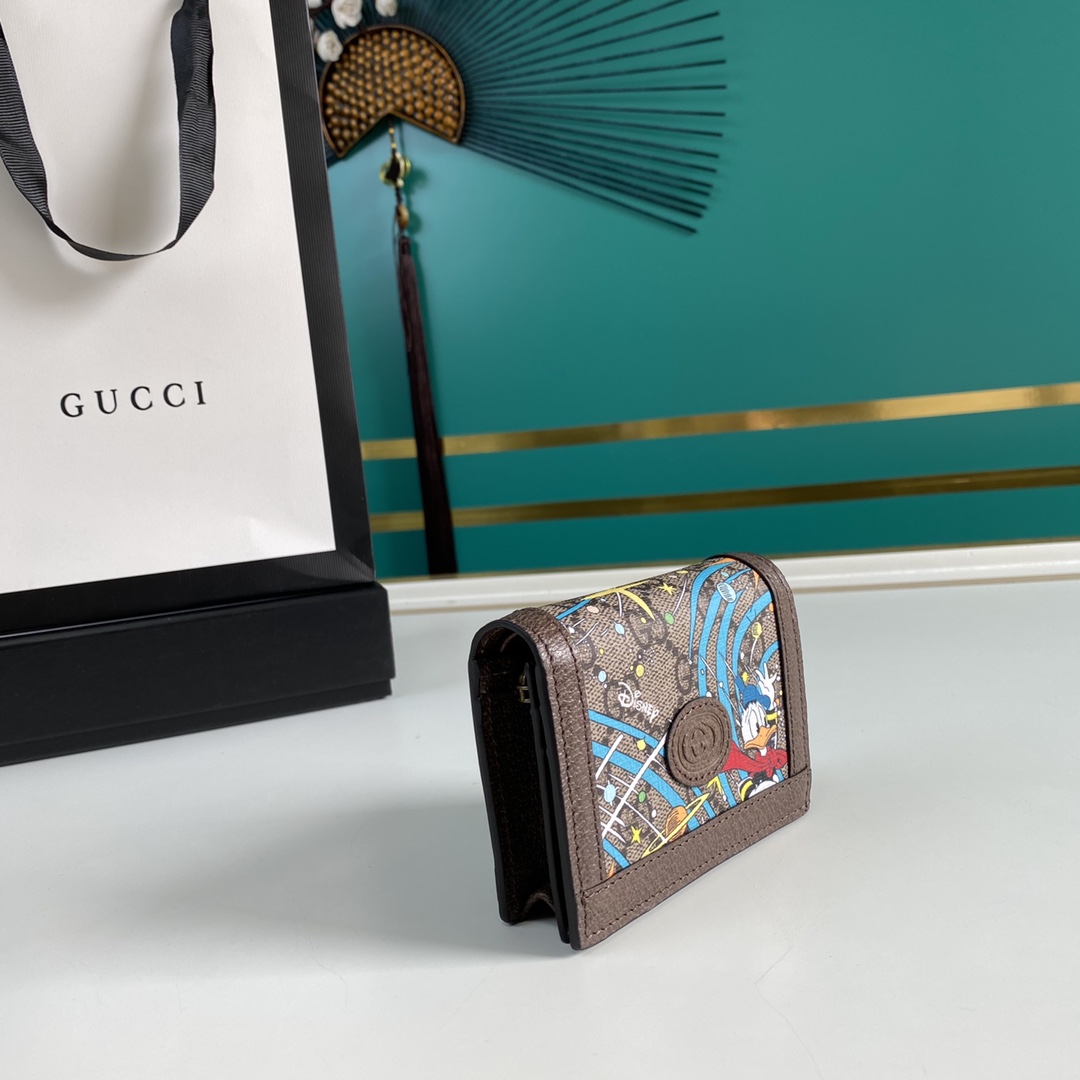 Gucci Disney Donald Duck Compact Wallet Replica 648121
