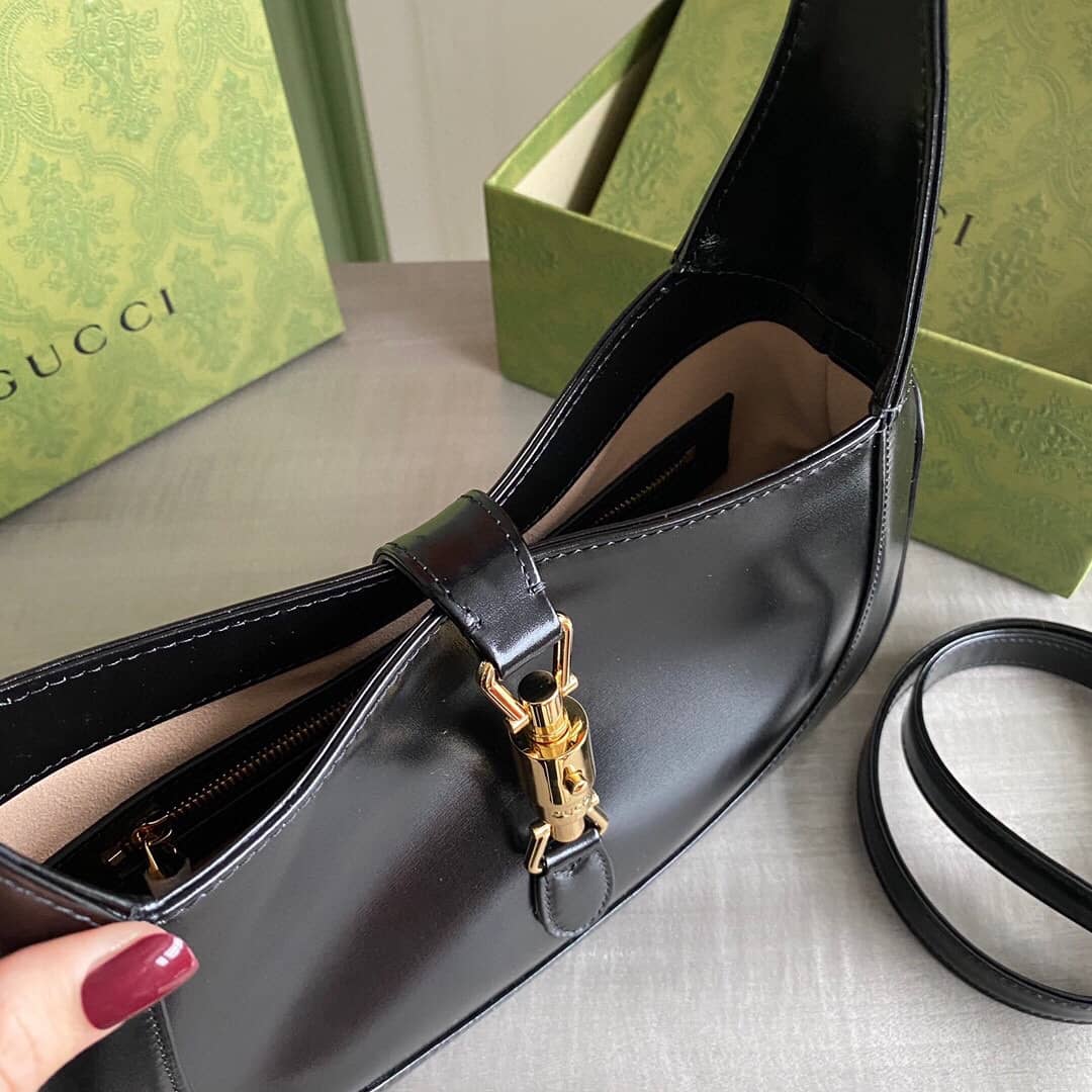Gucci GG Jackie 1961 Small Hobo Shoulder Bag Replica Black 636709