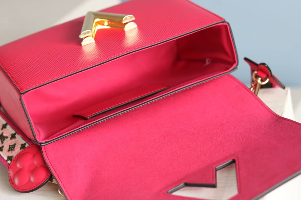Louis Vuitton Textured Epi Leather Twist Series Bag Red