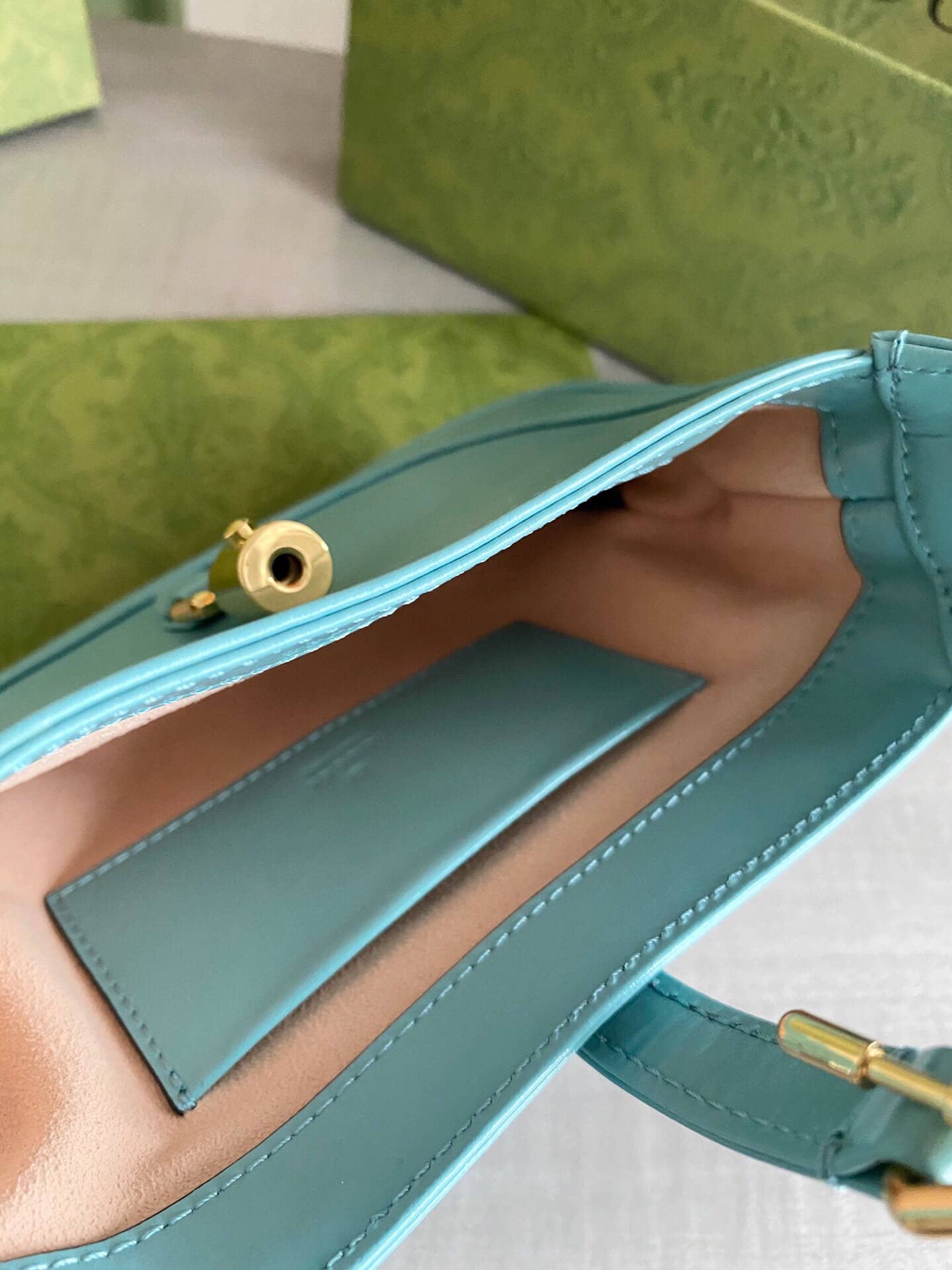 Gucci Jackie 1961 Mini Shoulder Bag Replica Blue 637091