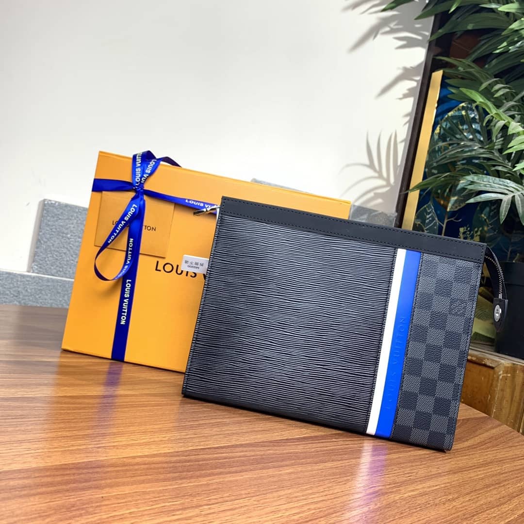 Louis Vuitton Pochette Voyage MM Epi Damier Graphite M56827 Replica