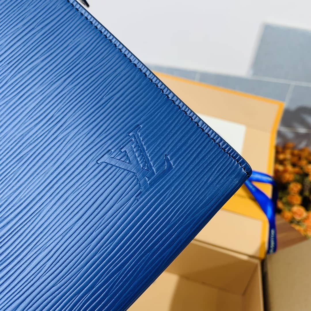 Louis Vuitton Replica Toiletry Pouch 26 Epi Leather Blue M41366