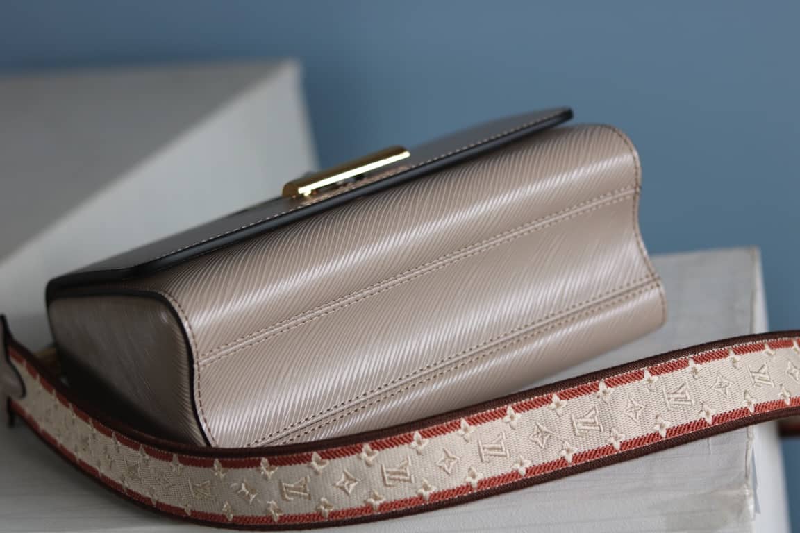 Louis Vuitton Textured Epi Leather Twist Series Bag Gray