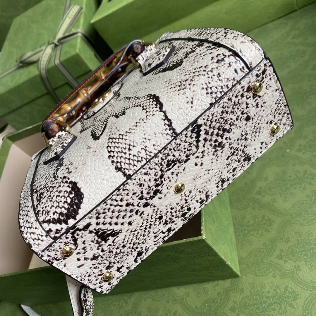 Gucci Diana Mini Bamboo Tote Bag Replica Gray 655661
