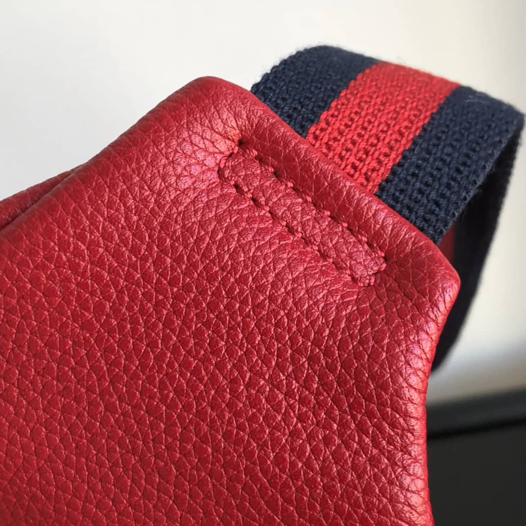 Gucci Print Leather Belt Waist Bum Bag Replica Red 493869