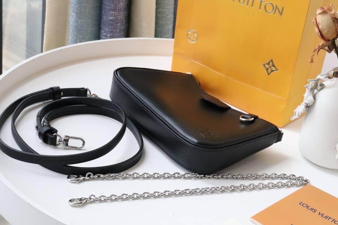 Louis Vuitton Easy Pouch 2way Epi Replica Crossboy Bag Black M80483