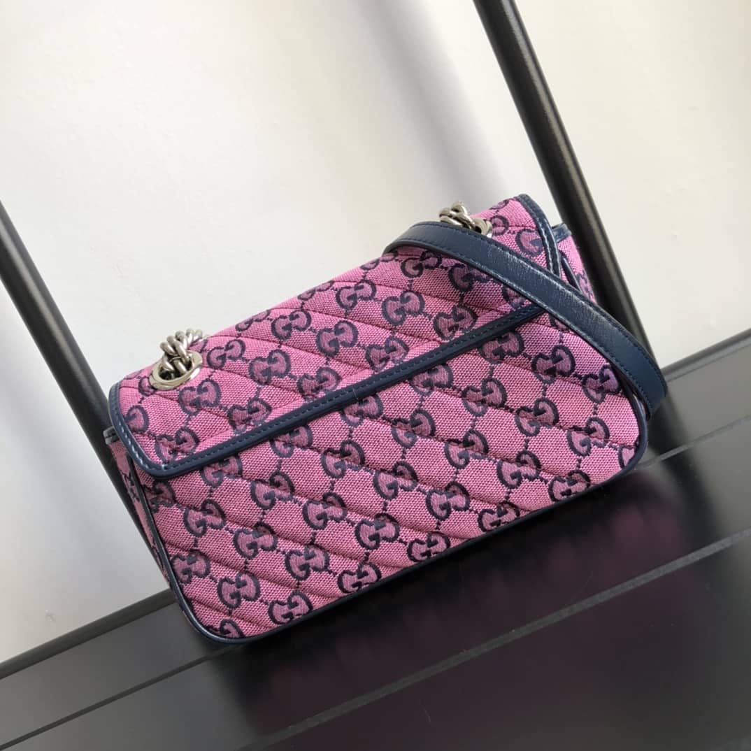 Gucci GG Marmont Mini Matelasse Shoulder Bag Replica Pink 446744