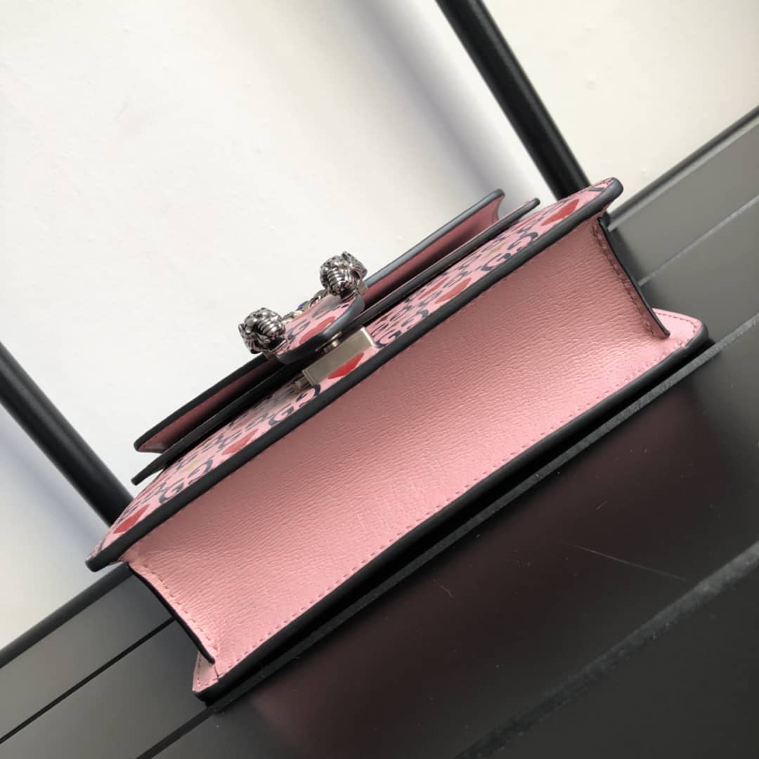 Gucci Dionysus Dupe GG Supreme Dionysus 2way Mini Chain Shoulder Bag  Pink 421970