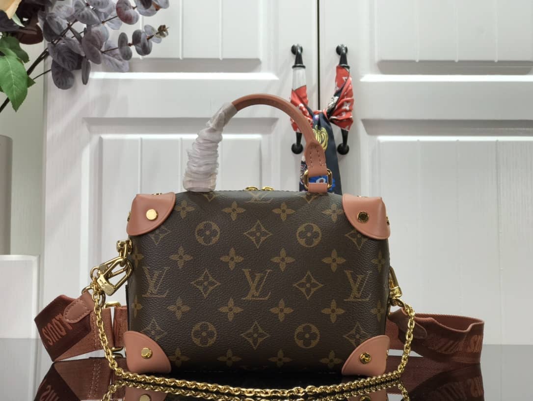 Louis Vuitton Petite Malle Souple Monogram Bag Replica Pink M45571