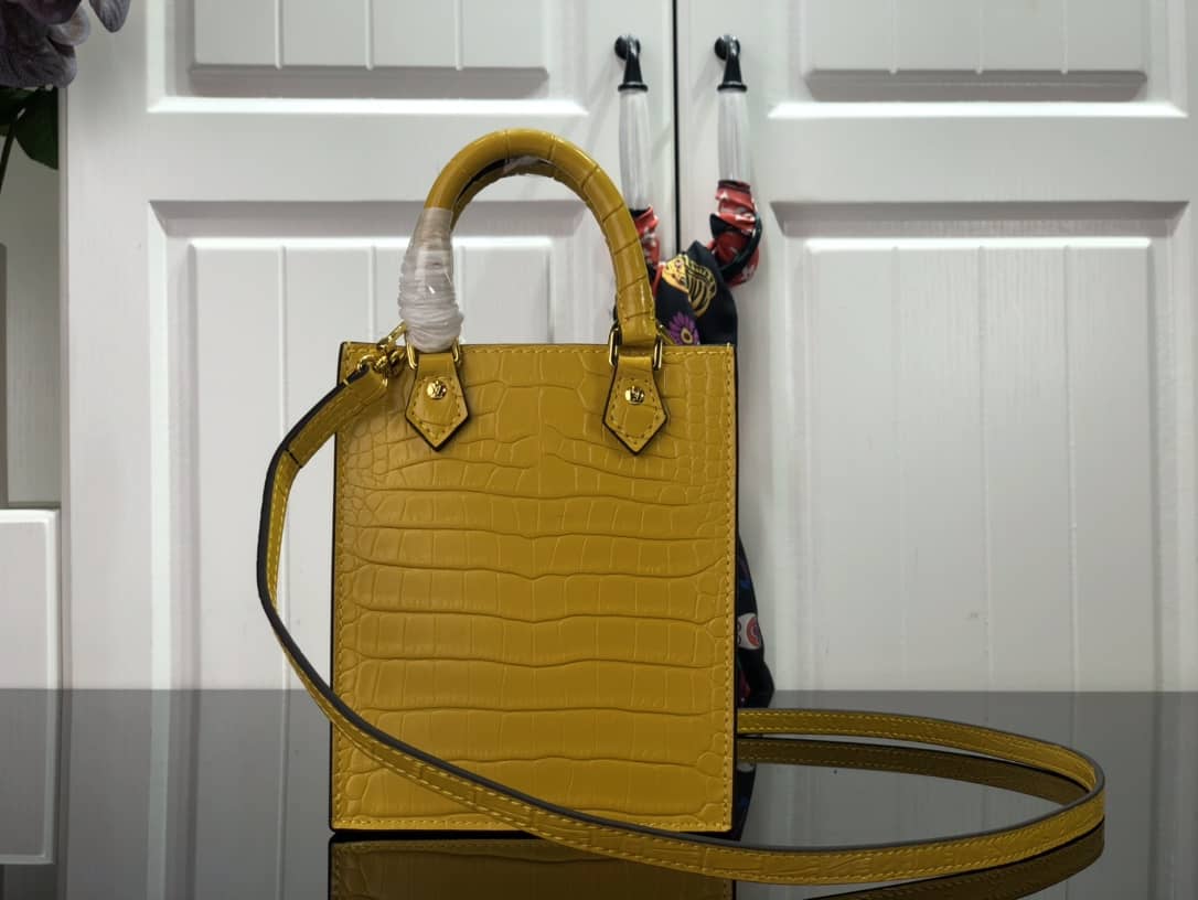 Louis Vuitton Petit Sac Plat Flat Shoulder Bag Replica Yellow M80169