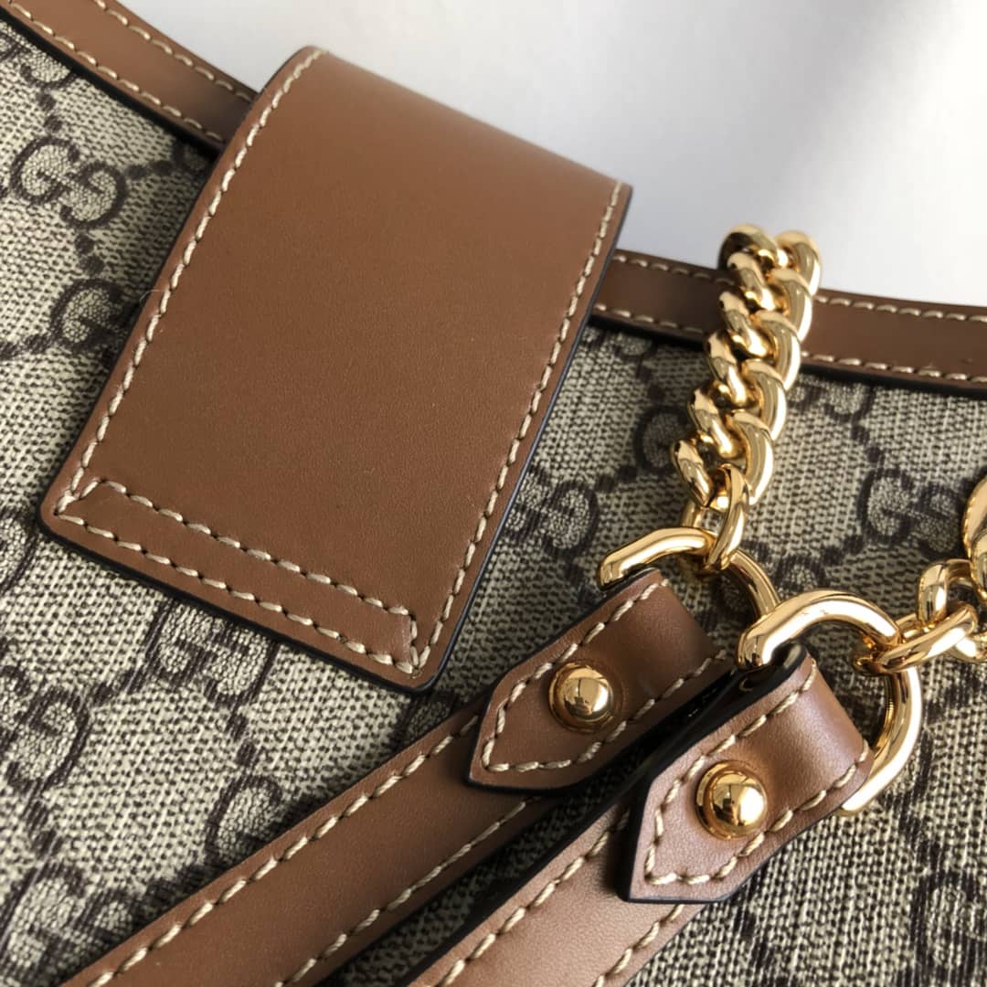 Gucci Padlock Medium GG Supreme Shoulder Bag Replica Brown 479197