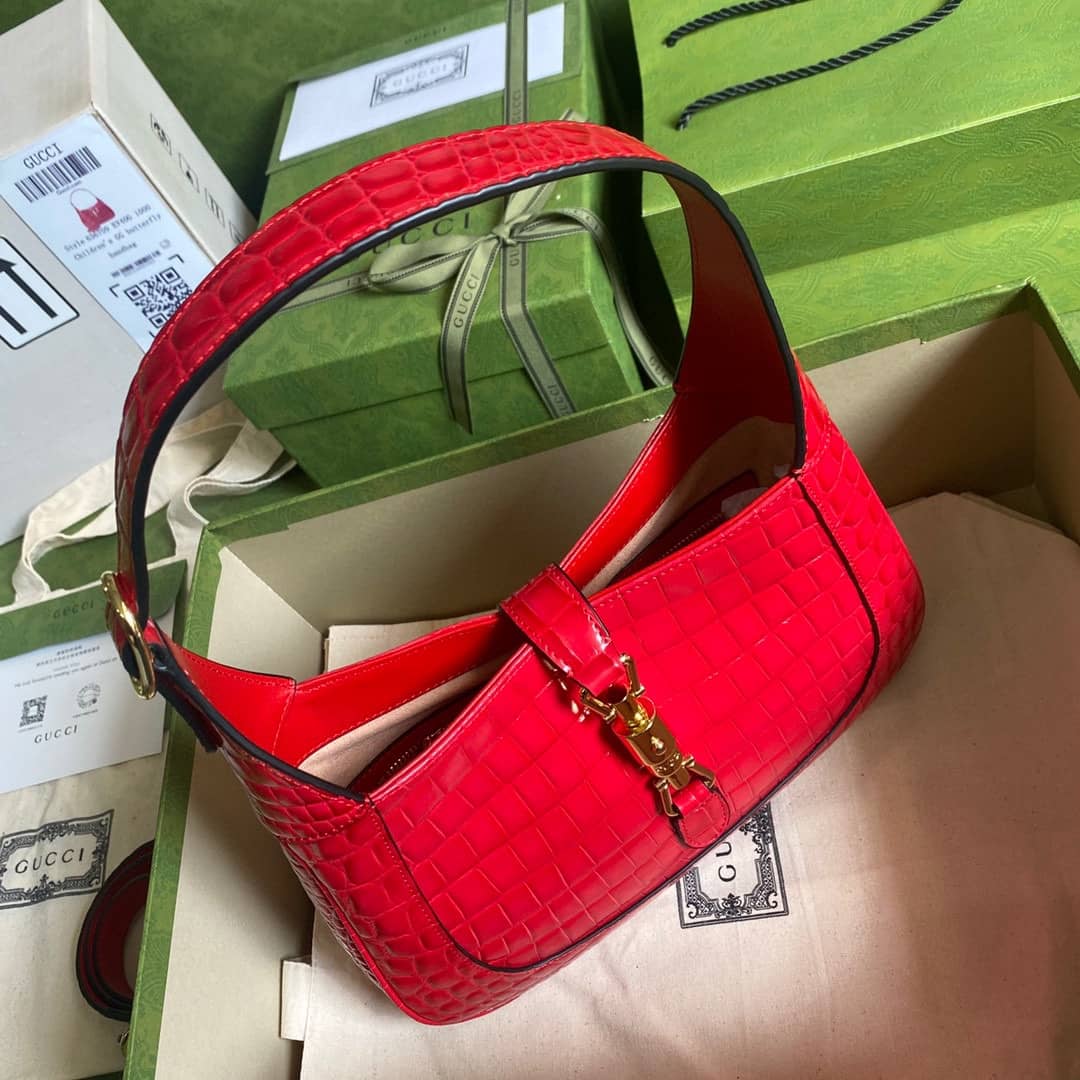 Gucci GG Jackie 1961 Small Hobo Shoulder Bag Replica Red 636709
