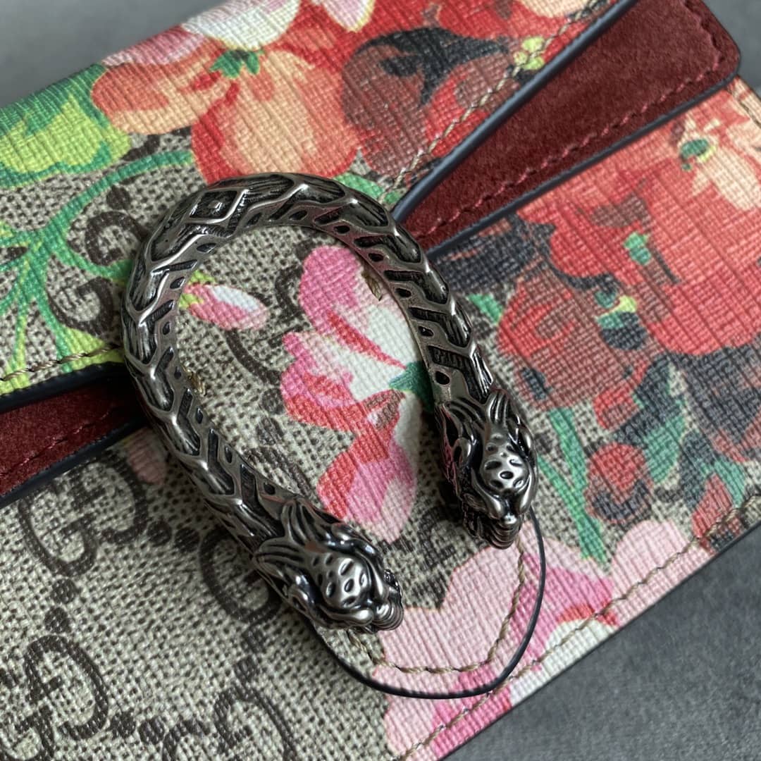 Gucci Dionysus GG Supreme Super Mini Bag Replica Brown Red 476432