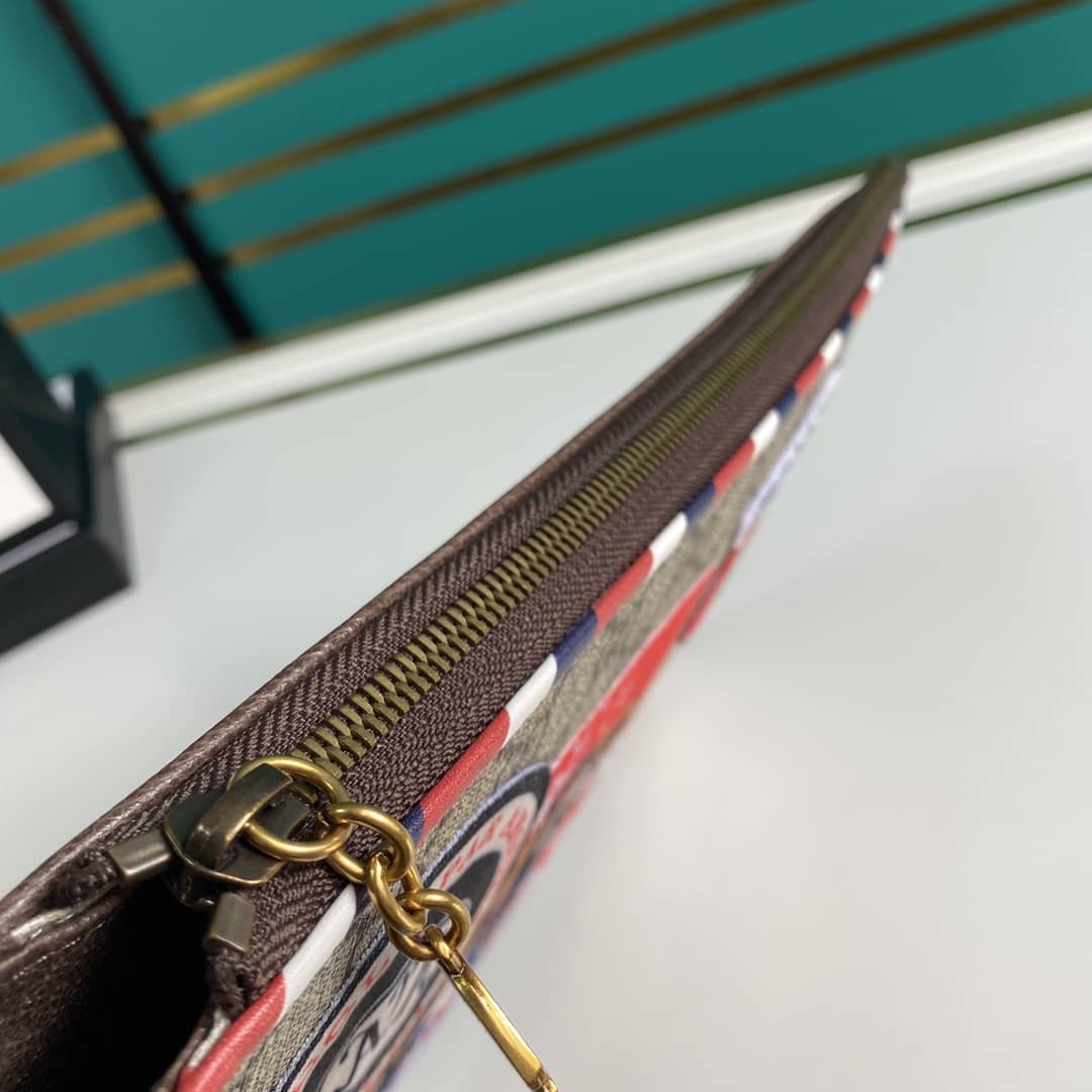 Gucci GG Supreme Monogram Courrier Zip Pouch Replica 473915