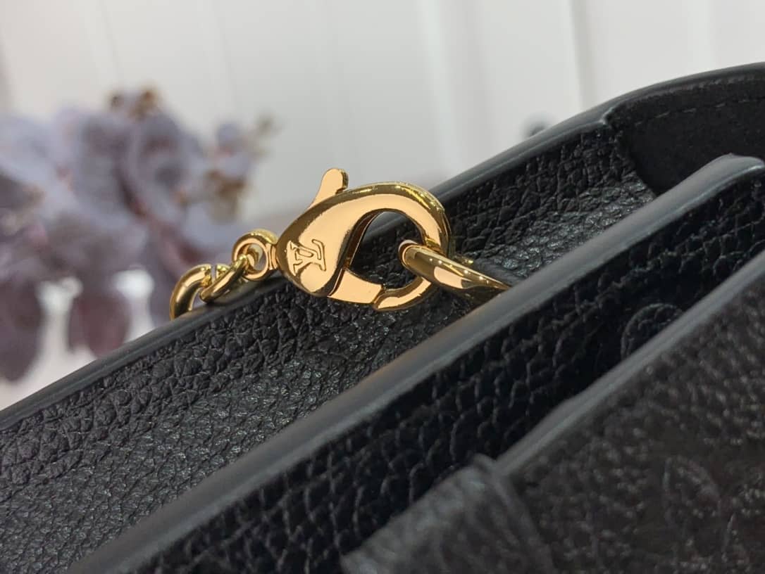 Best Replica Louis Vuitton Vavin Chain Empreinte Leather Replica Bag Black M63398(ColaReps)