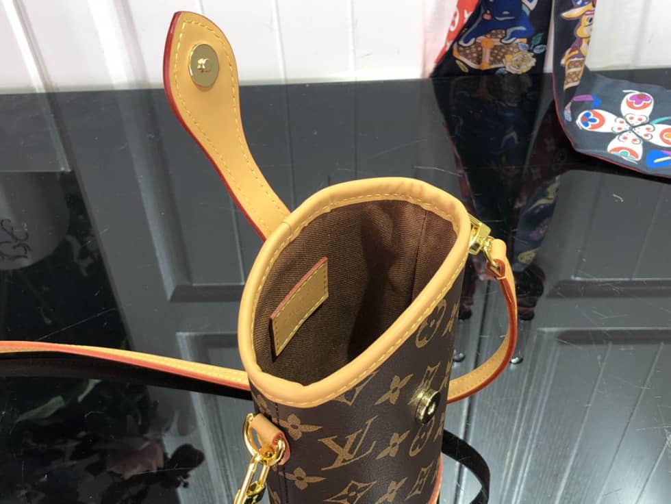 Louis Vuitton Fold Me Pouch Monogram Brown M80874 Replica Bucket Bag