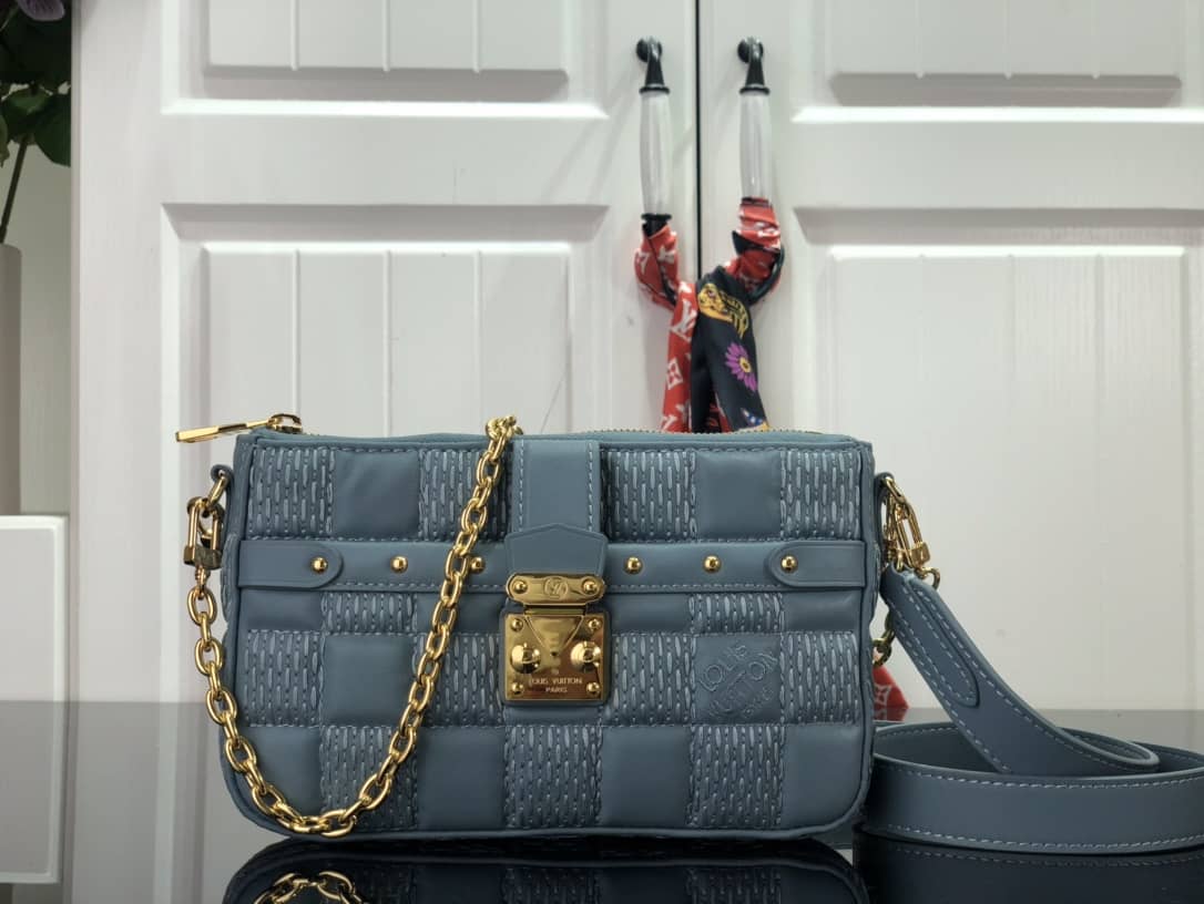 Louis Vuitton Pochette Troca Replica Shoulder Bag Blue M59046