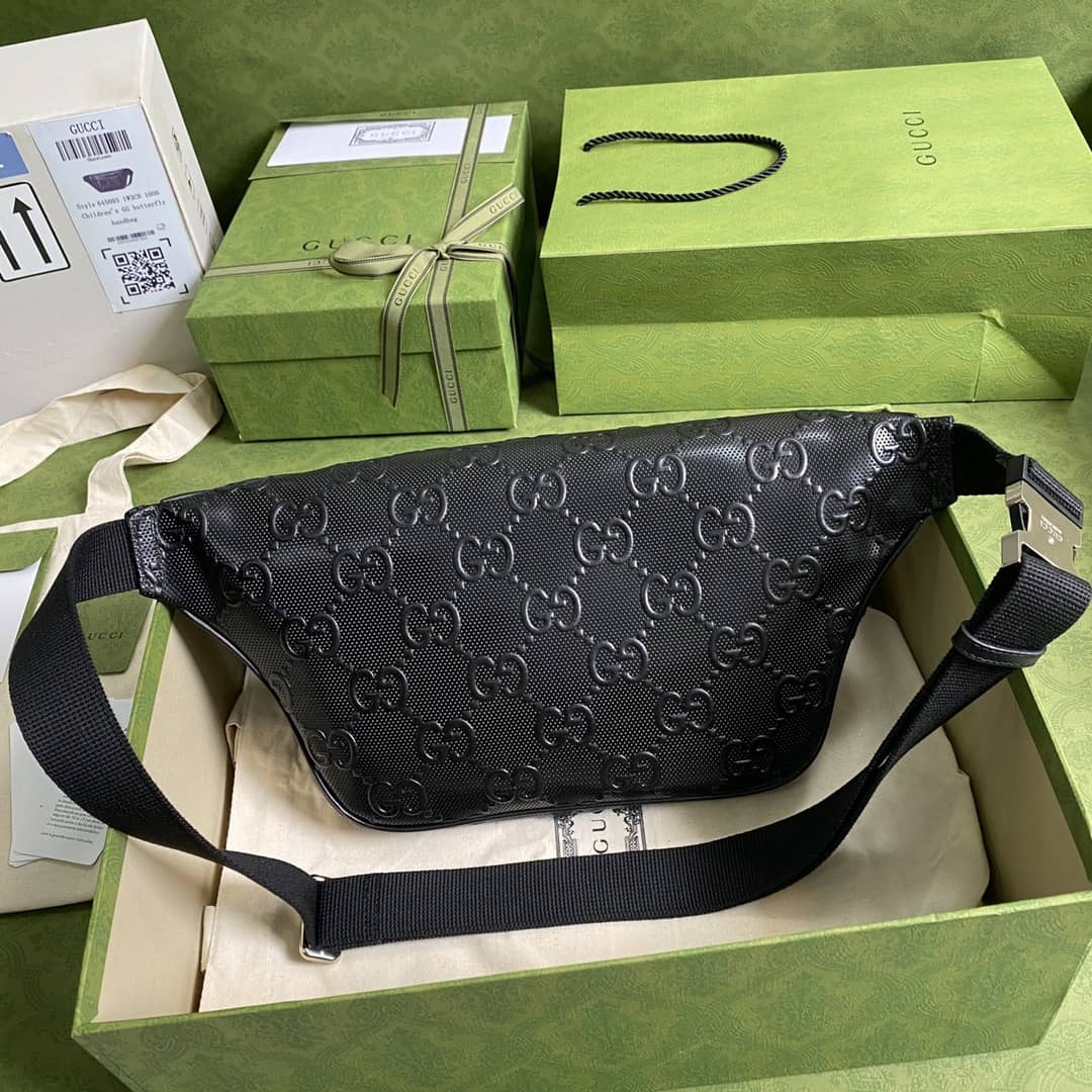 Gucci GG Embossed Leather Belt Bag Bumbag Replica 645093