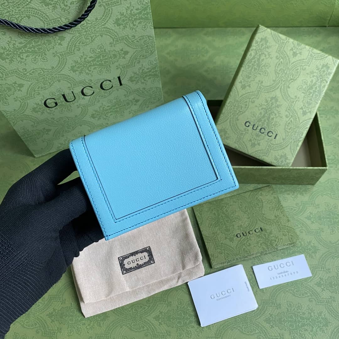 Gucci Diana Leather Card Case Wallet Replica 658244