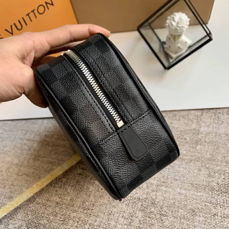 Louis Vuitton Toilet Pouch GM Monogram Eclipse Canvas Replica Black M43383