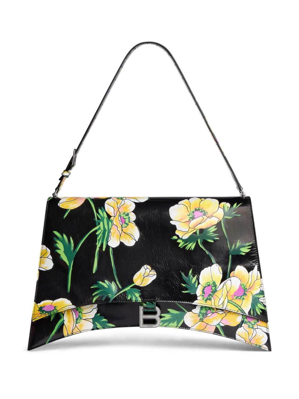 Balenciaga Bag Dupe large Crush Sling floral-print shoulder bag - Cola