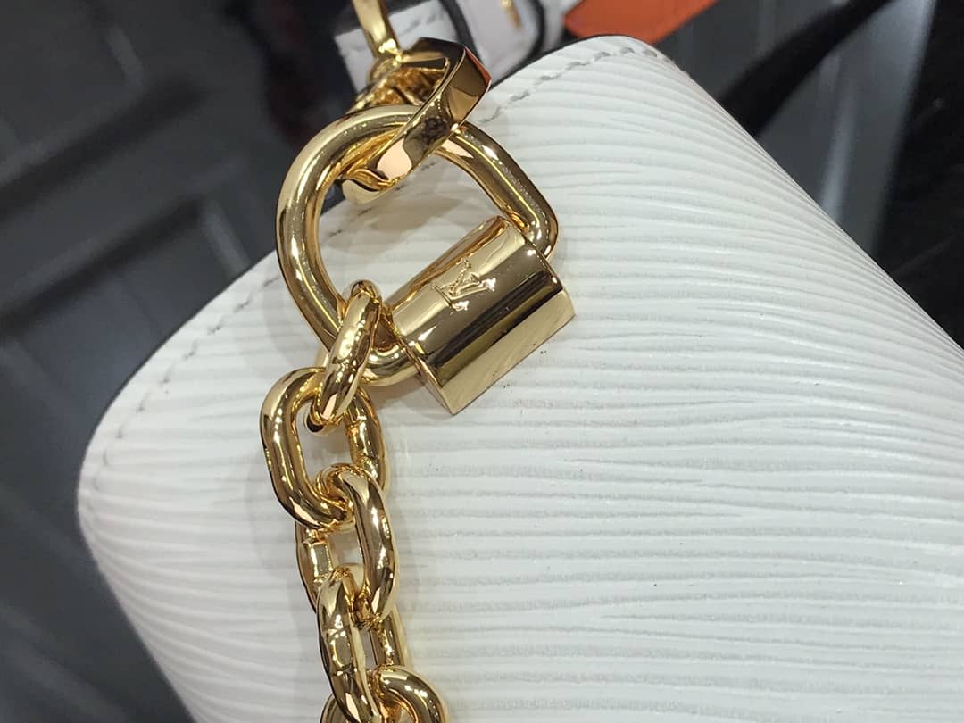 Louis Vuitton Epi leather Twist MM Replica Handbag White M57667