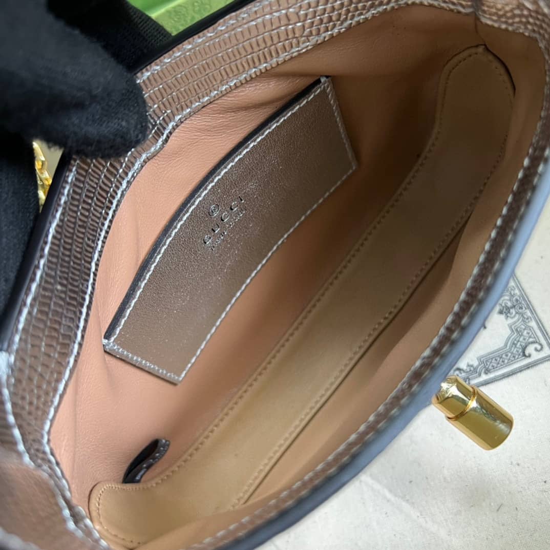 Gucci Jackie 1961 Mini Shoulder Bag Silver Leather 675799 Replica