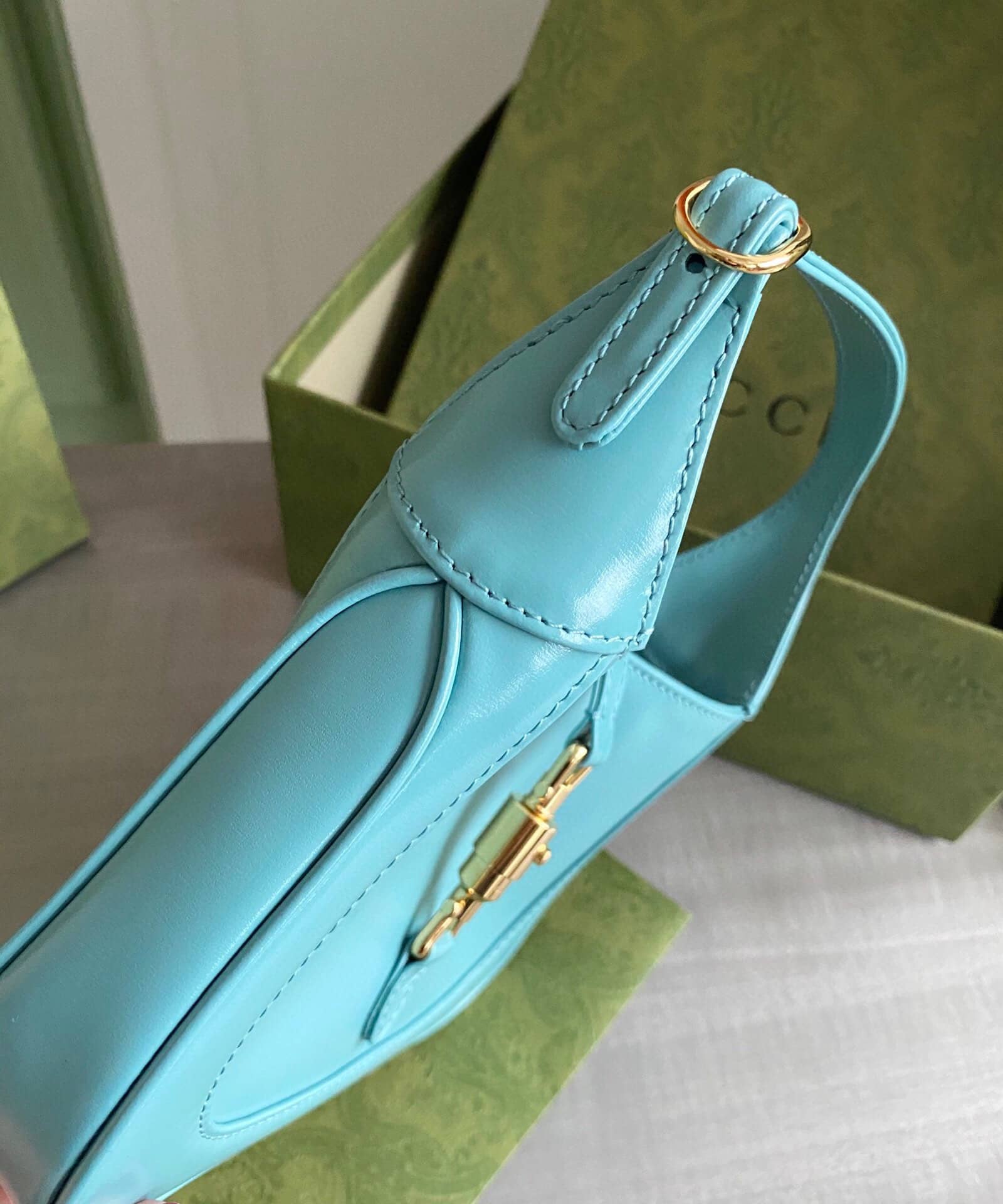 Gucci Jackie 1961 Mini Shoulder Bag Replica Blue 637091