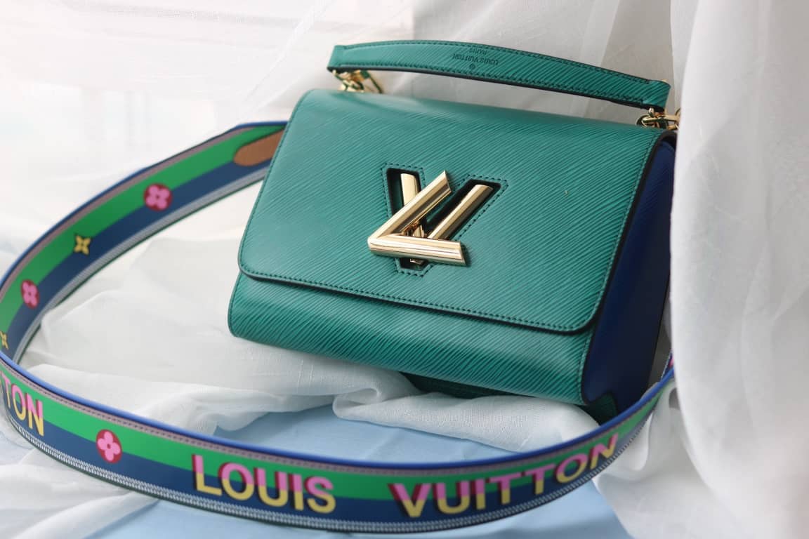 Louis Vuitton Textured Epi Leather Twist Series Bag Green
