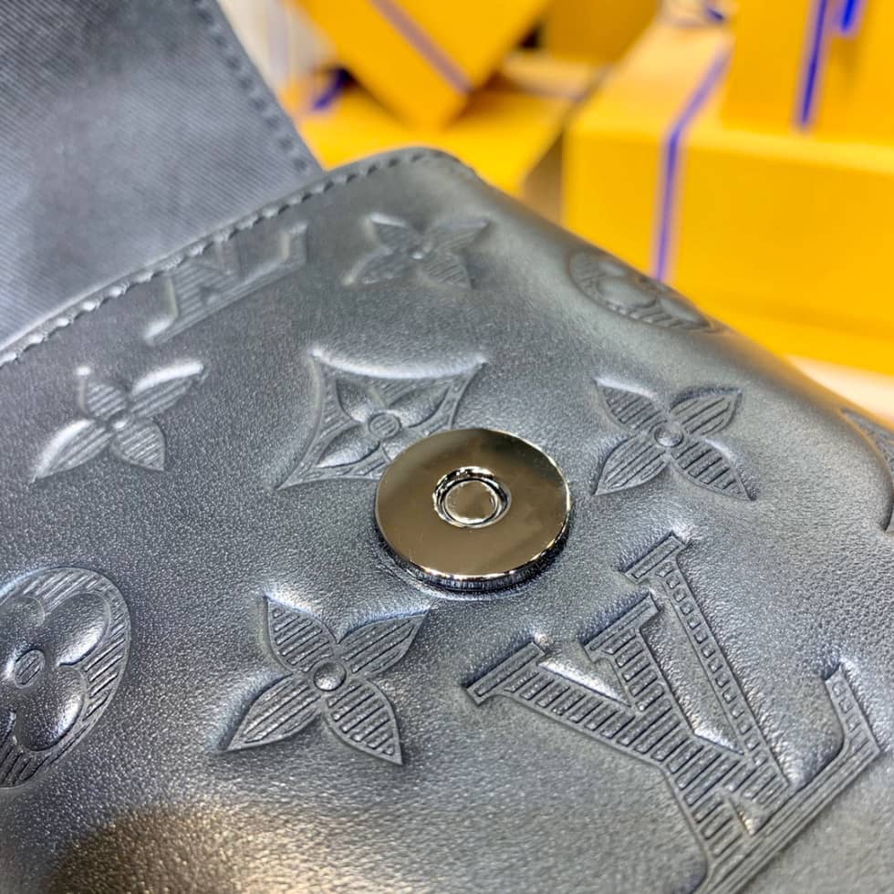 Louis Vuitton x Nigo Flap Double Pouch Black M81005 Replica Phone Bag