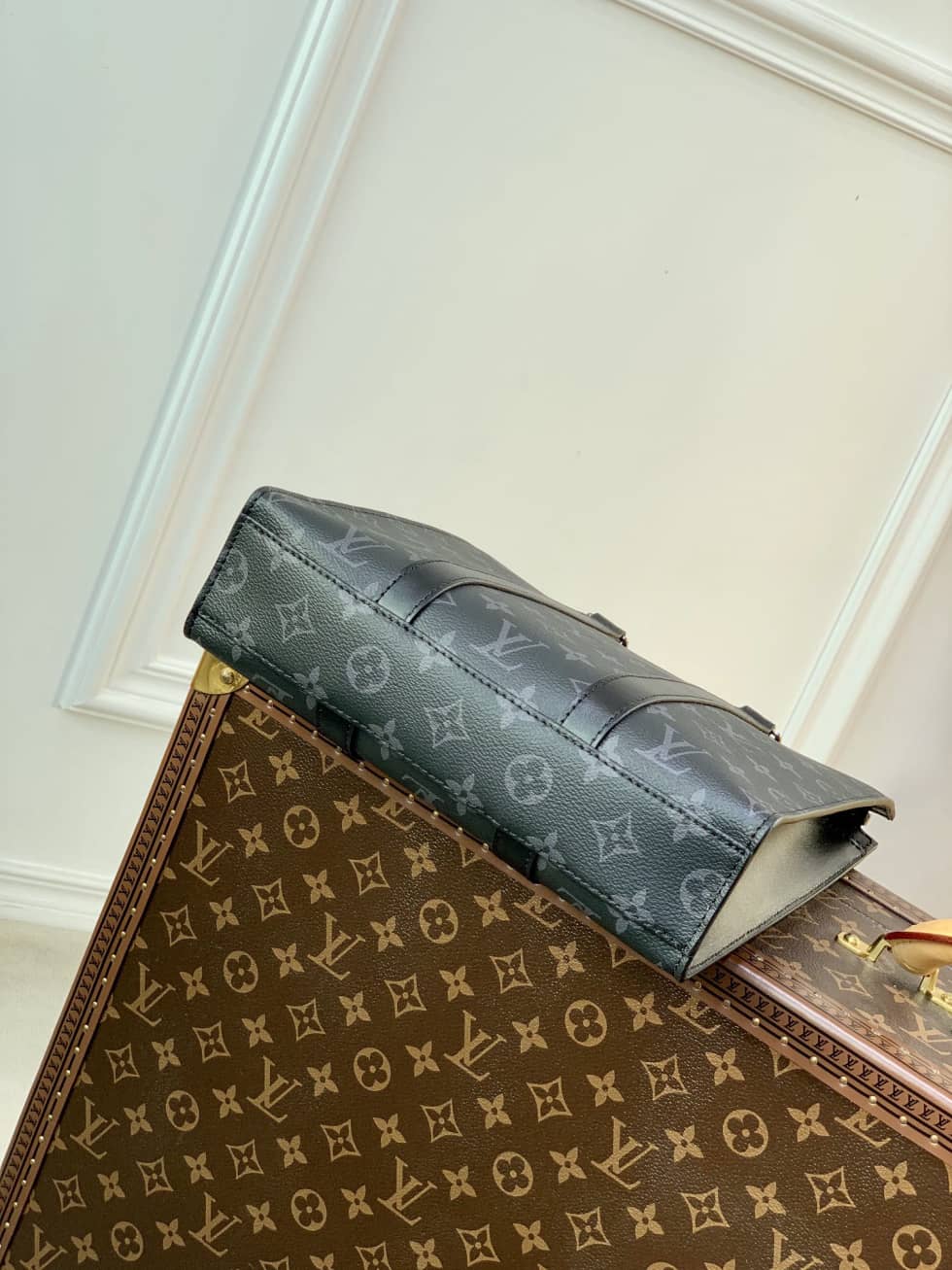 Louis Vuitton Monogram Eclipse Sac Plat Cross M46098 Replica Shoulder Bag