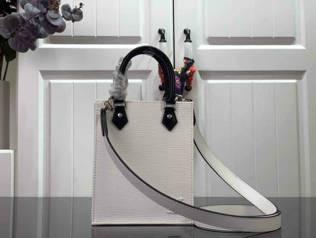 Louis Vuitton Petit Sac Plat Flat Shoulder Bag Replica White M80169