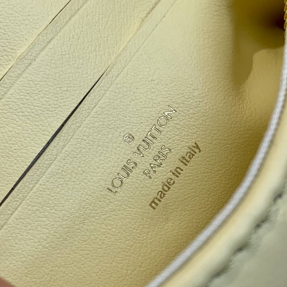 Louis Vuitton Wallet On Strap Bubblegram Leather Yellow M81400 Replica