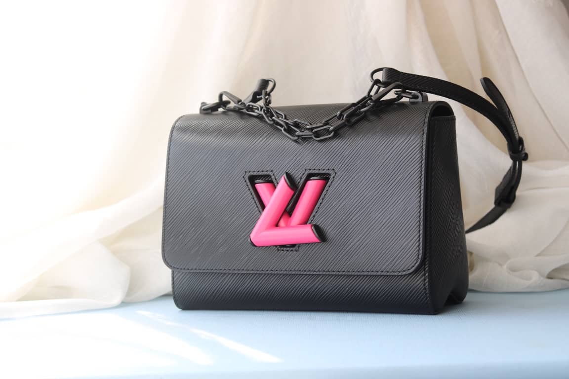 Louis Vuitton Textured Epi Leather Twist Series Bag Black
