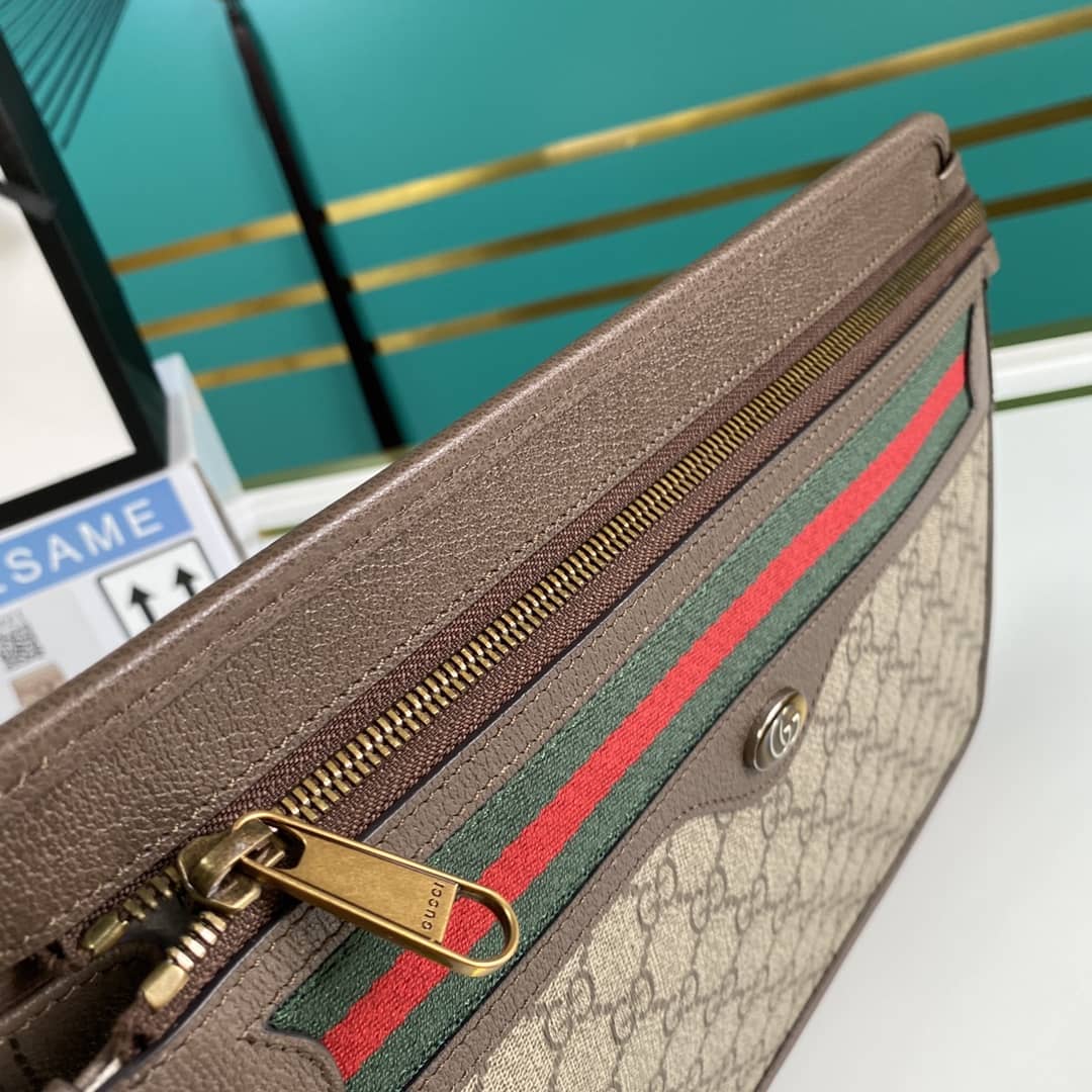 Gucci GG Supreme Ophidia Canvas Clutch Replica 597619