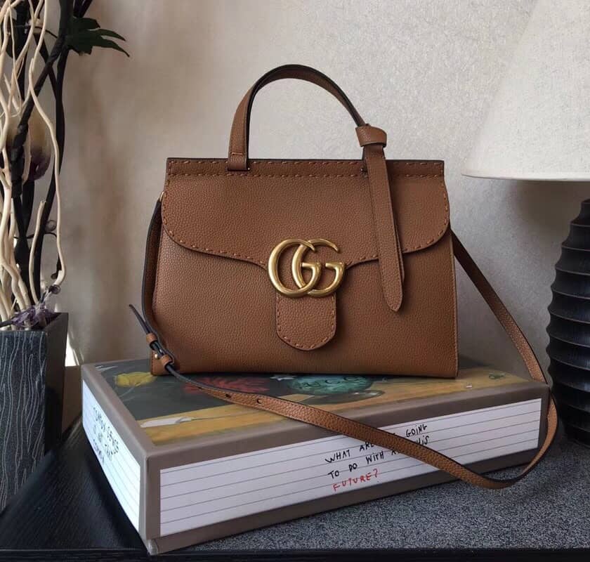 Gucci GG Marmont 2Way Shoulder Bag Replica Brown 421890