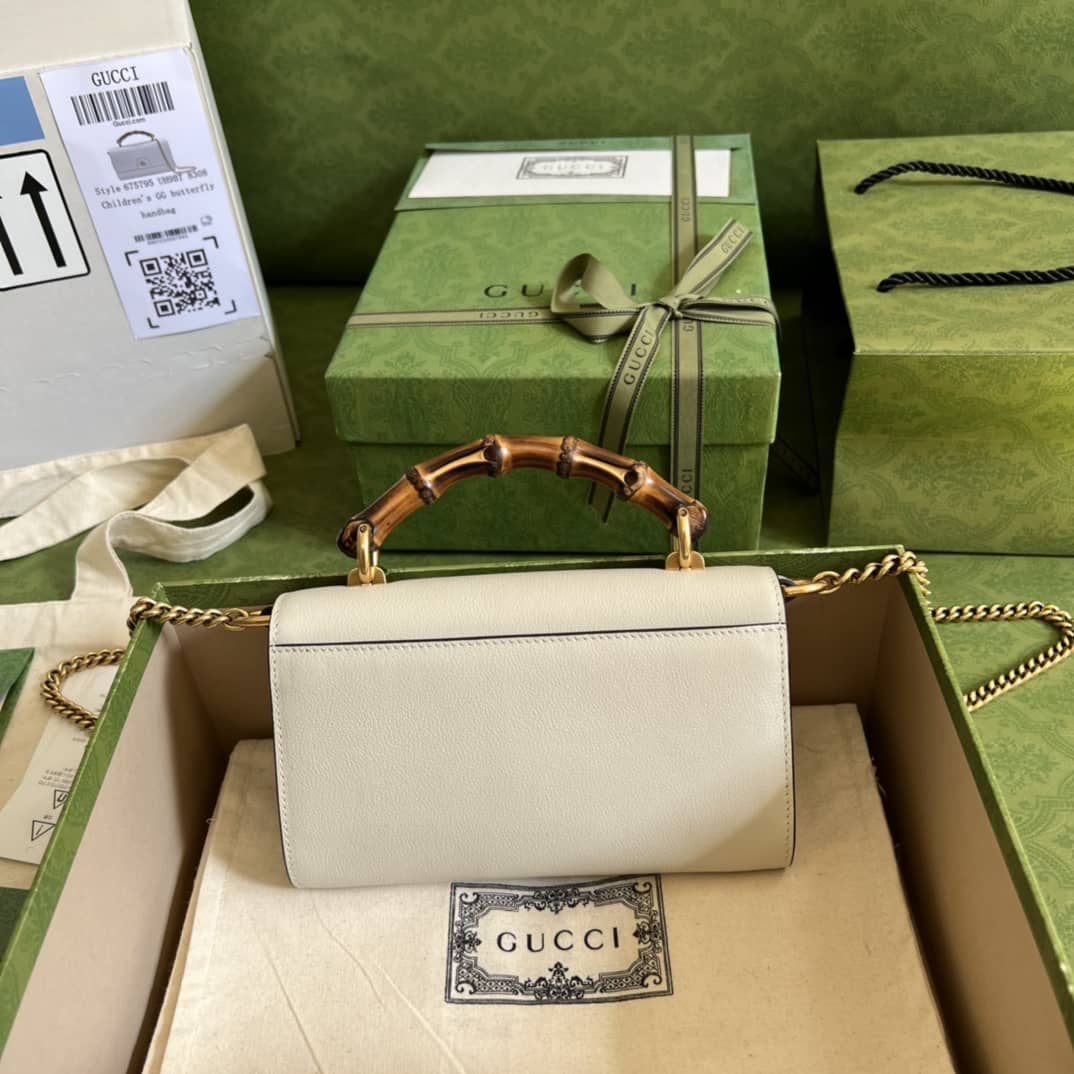 Gucci GG Small Top Handle Tote Bag With Bamboo 675794 Replica