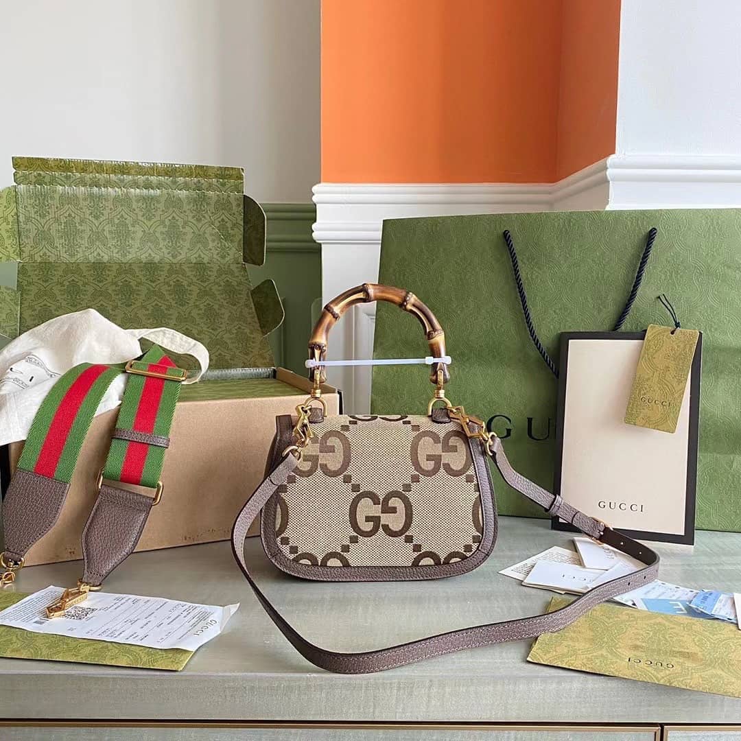 Gucci Bamboo 1947 Small Top Handle Crossbody Bag 675797 Replica