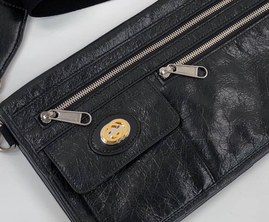 Gucci Unisex Morpheus Leather Messenger Bag Replica 575837