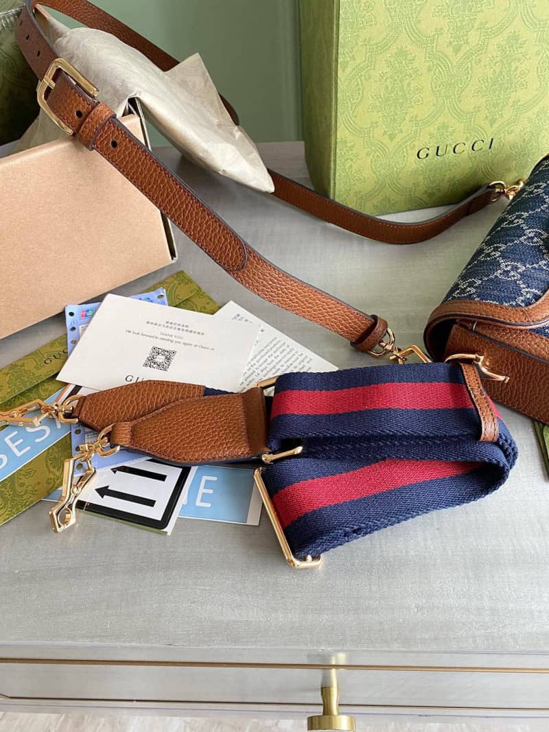 Gucci Horsebit 1955 Mini Bag Replica Blue 658574