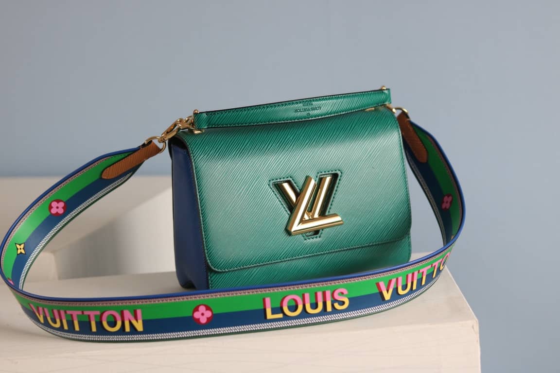 Louis Vuitton Textured Epi Leather Twist Series Bag Green
