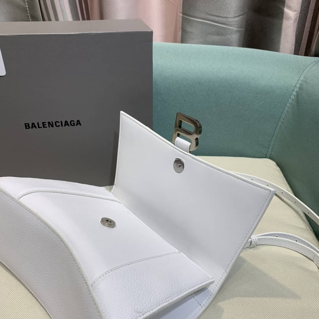 Balenciaga Hourglass Leather Top Handle Replica Bag