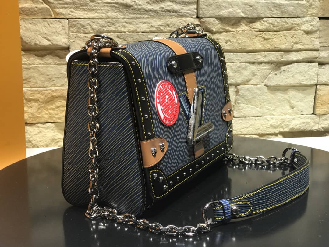 Louis Vuitton Twist MM Bag Blue M50296 Replica