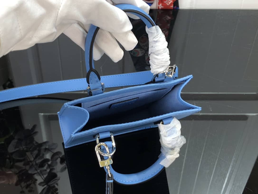 Louis Vuitton Petit Sac Plat Flat Shoulder Bag Replica Blue M80169