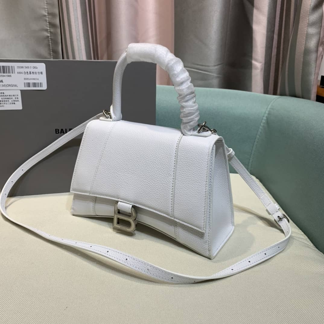 Balenciaga Hourglass Leather Top Handle Replica Bag