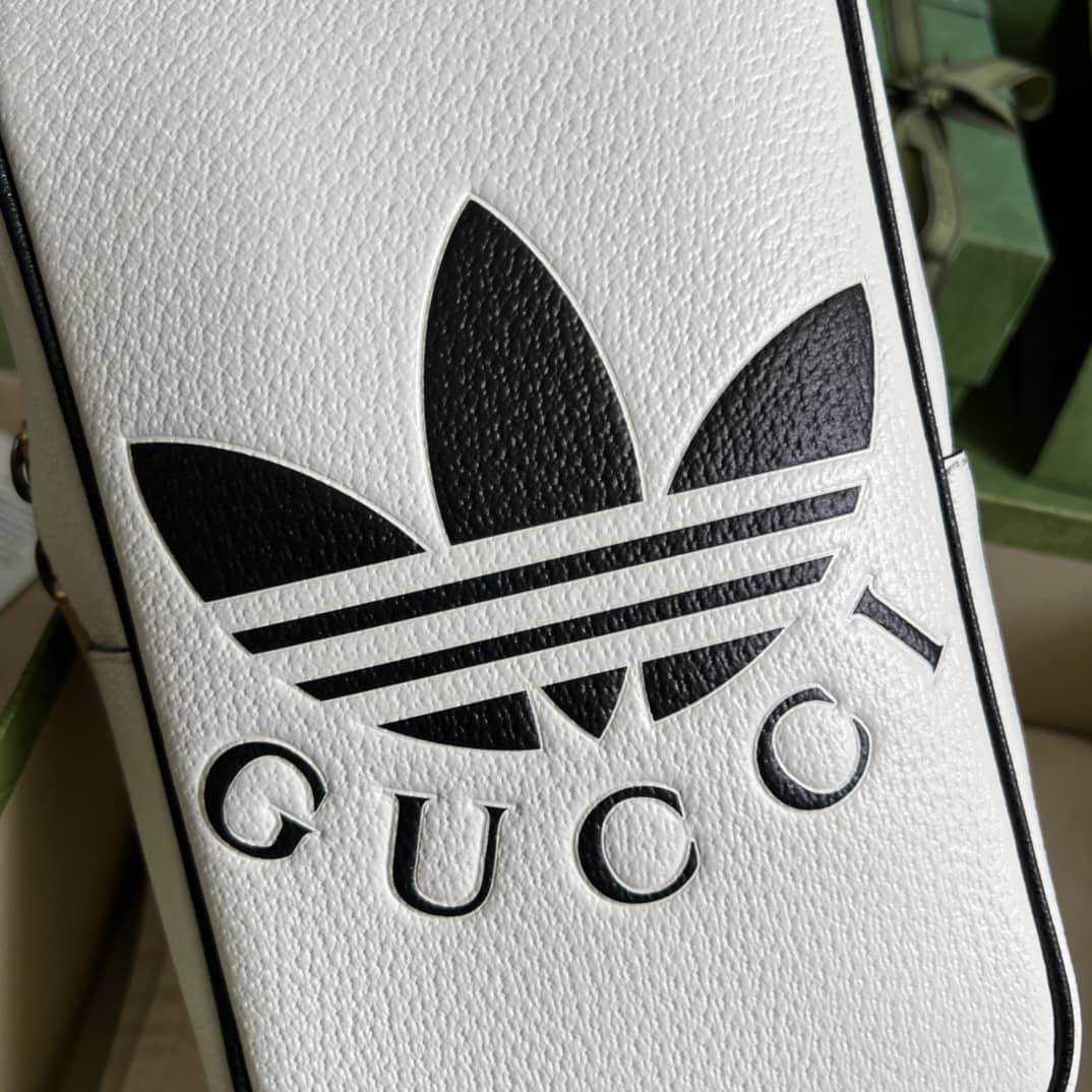Gucci Adidas x Gucci Mini Top Handle White 702387 Replica Clutch