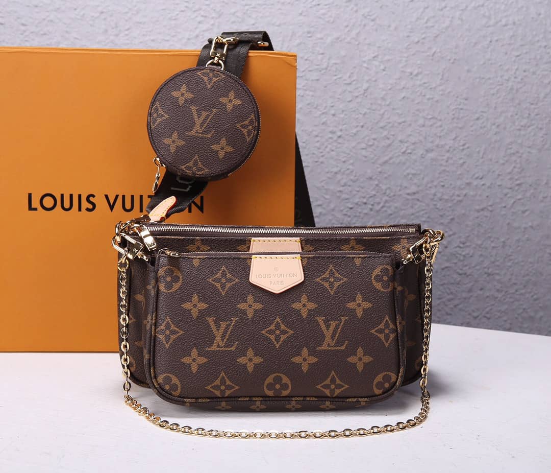 Louis Vuitton Multi Pochette Accessoires Replica Crossbody Bag Black M44840