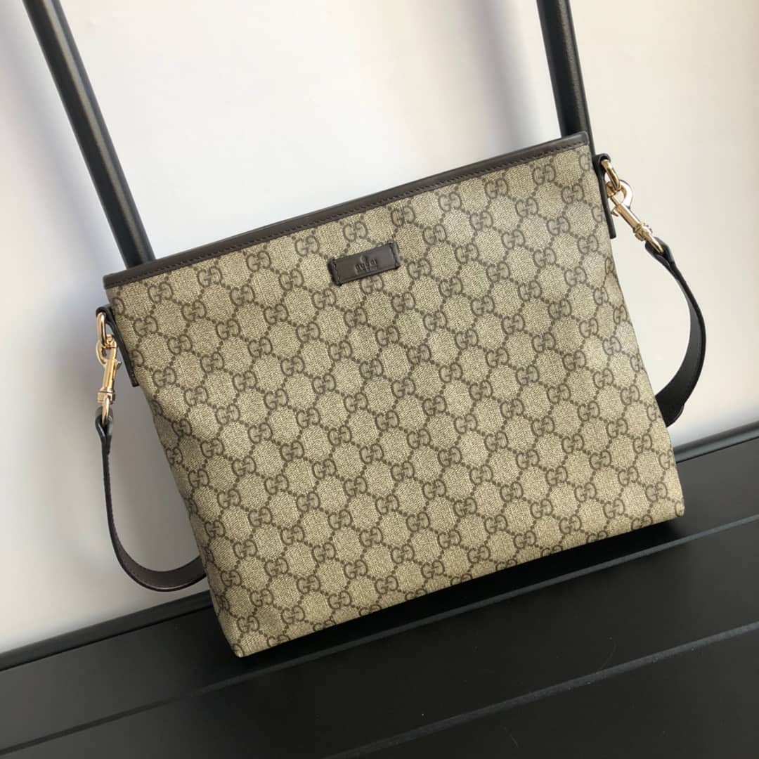 Gucci GG Supreme Shoulder Bag Replica Brown 388924